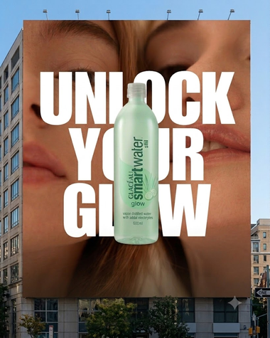 'Unlock your glow' out-of-home billboard creative