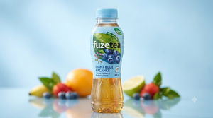 Fuze Tea Light Blue Balance concept bottle