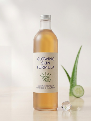 Glowing Skin Formula concept bottle